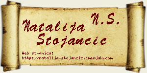 Natalija Stojančić vizit kartica